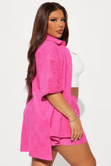 Ayana Terry Cloth Short Set - Pink