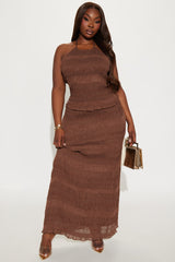 Florence Maxi Skirt Set - Chocolate
