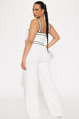Audrina Pant Set - White/Black
