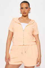 Elyna Terry Cloth Short Set - Peach