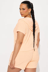 Elyna Terry Cloth Short Set - Peach