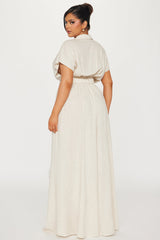 Lucky Day Linen Pant Set - Oatmeal