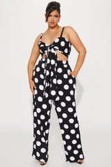 Monroe Polka Dot Pant Set - Black/combo