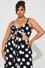 Monroe Polka Dot Pant Set - Black/combo