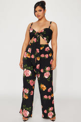 Monroe Floral Pant Set - Black/combo