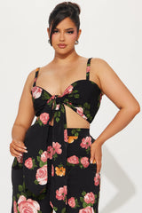 Monroe Floral Pant Set - Black/combo