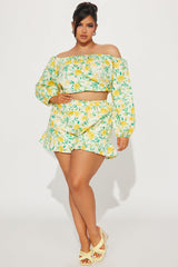 Mollie Short Set - Yellow/combo