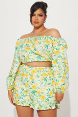 Mollie Short Set - Yellow/combo