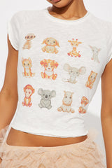 Welcome To The Jungle Tee - Cream
