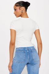 Eat Spaghetti Baby Tee - White