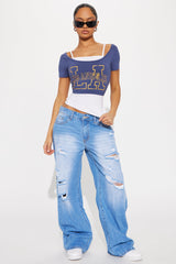 LA Baby 2 Piece Top - Blue/combo