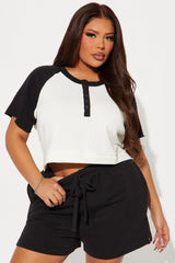 Chill Moment Short Set - Black/combo
