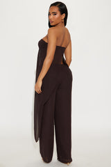 Coastal Elegance Pant Set - Brown