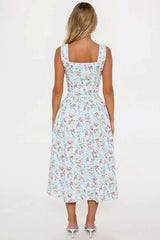 Tara Floral Skirt Set - Blue/combo