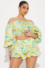 Mollie Short Set - Yellow/combo