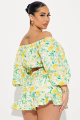 Mollie Short Set - Yellow/combo