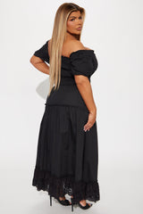 Melissa Maxi Skirt Set - Black