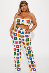 Desert Dreams Crochet Pant Set - Multi Color