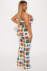 Desert Dreams Crochet Pant Set - Multi Color