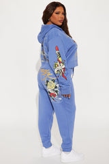 Ed Hardy Brave Eagle Cropped Hoodie - Blue