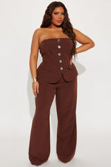 Making Decisions Pant Set - Chocolate