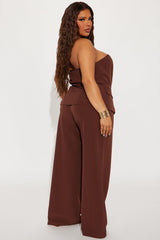 Making Decisions Pant Set - Chocolate
