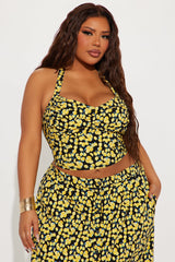 Lemon Fields Maxi Skirt Set - Black/combo