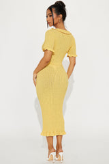 Brunch Mimosas Midi Skirt Set - Yellow