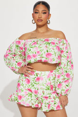 Mollie Short Set - Pink/combo