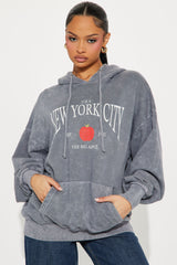 The Big Apple NYC Hoodie - Charcoal