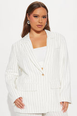 Leah Linen Blazer Pant Set - Ivory