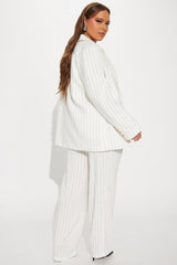 Leah Linen Blazer Pant Set - Ivory