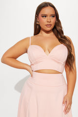 Bubbly Nights Midi Skirt Set - Pink