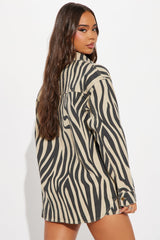 Safari Dreams Zebra Short Set - Brown/combo