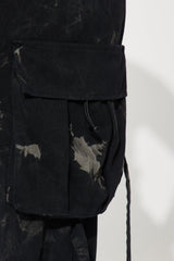 Level You Up Mineral Wash Cargo Pant - Black/combo