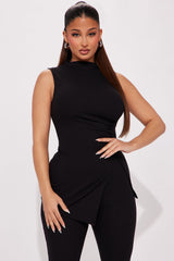 Miranda Sleeveless Legging Set - Black