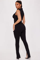 Miranda Sleeveless Legging Set - Black