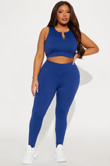 Courtside Cool Active Legging - Midnight Blue