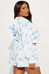 Farrah Floral Short Set Set - Blue/combo