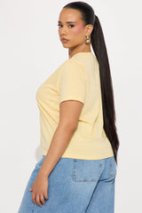 Have A Rice Day Embroidered Tee - Yellow