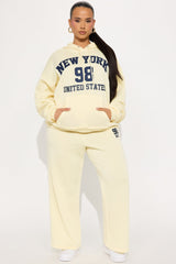 New York Or Nowhere Wide Leg Pant - Yellow