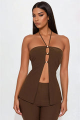 Meilani Capri Pant Set - Chocolate