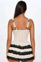 Pretty In Bows Ruffle Skort Set - Black/combo