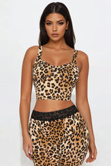 Laynee Leopard Print Capri Set - Leopard