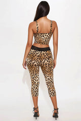 Laynee Leopard Print Capri Set - Leopard