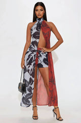 Leila Floral Short Set - Black/combo