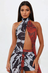 Leila Floral Short Set - Black/combo