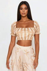 Zoey Pant Set - Taupe/combo