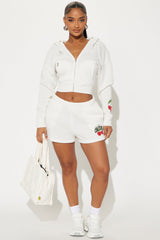 Tasty Cherries Fleece Short Set - Ivory