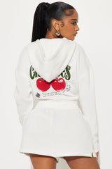 Tasty Cherries Fleece Short Set - Ivory